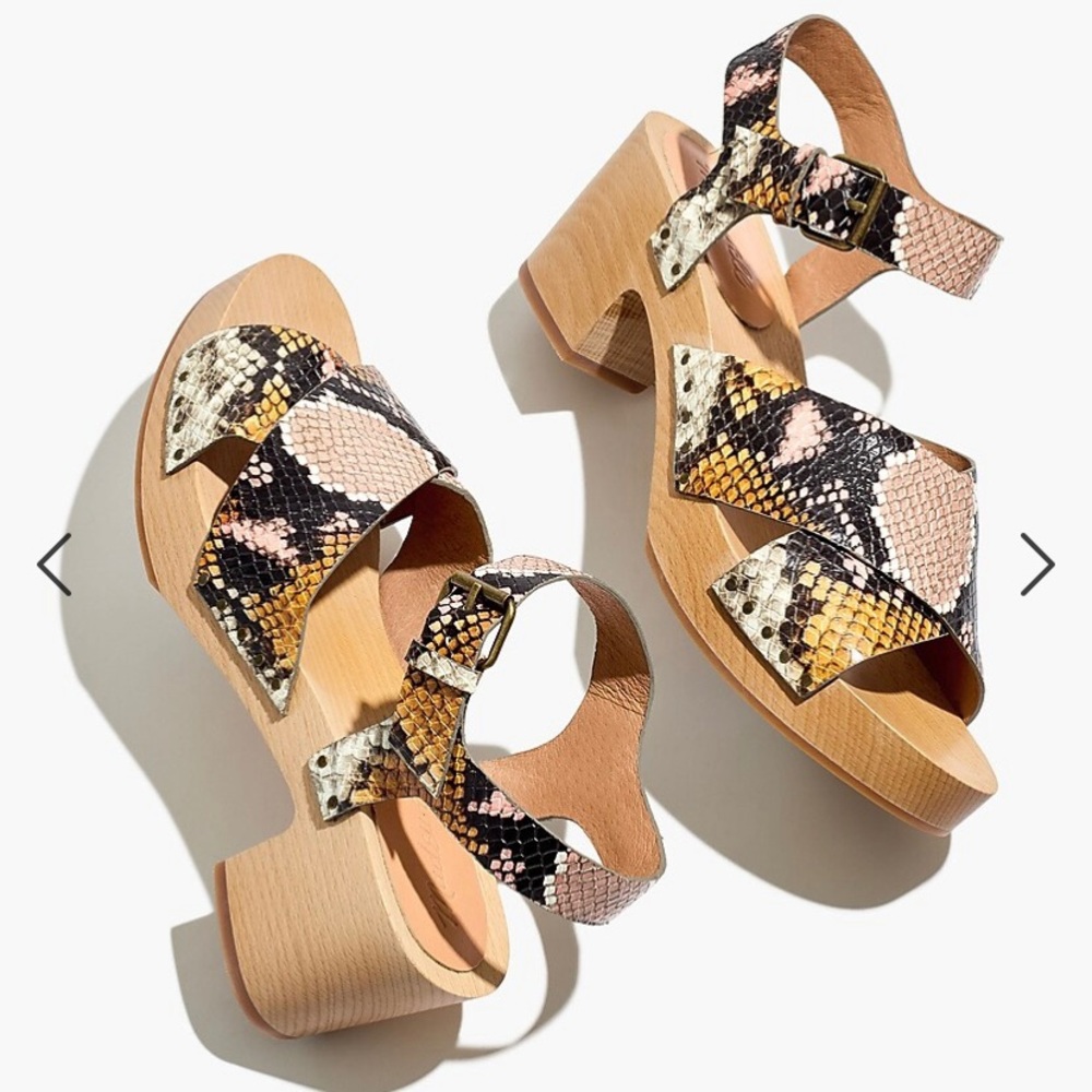 Madewell Johanna Crisscross Clogs Snake